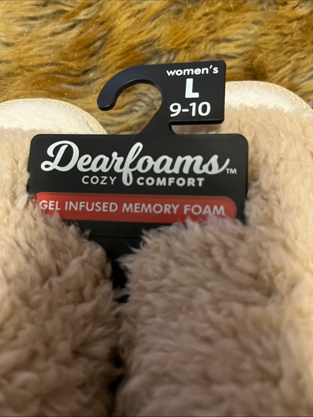 dearfoams Women's Faux-Sherpa Slide Slippers in Light Beige - Picture 7 of 7
